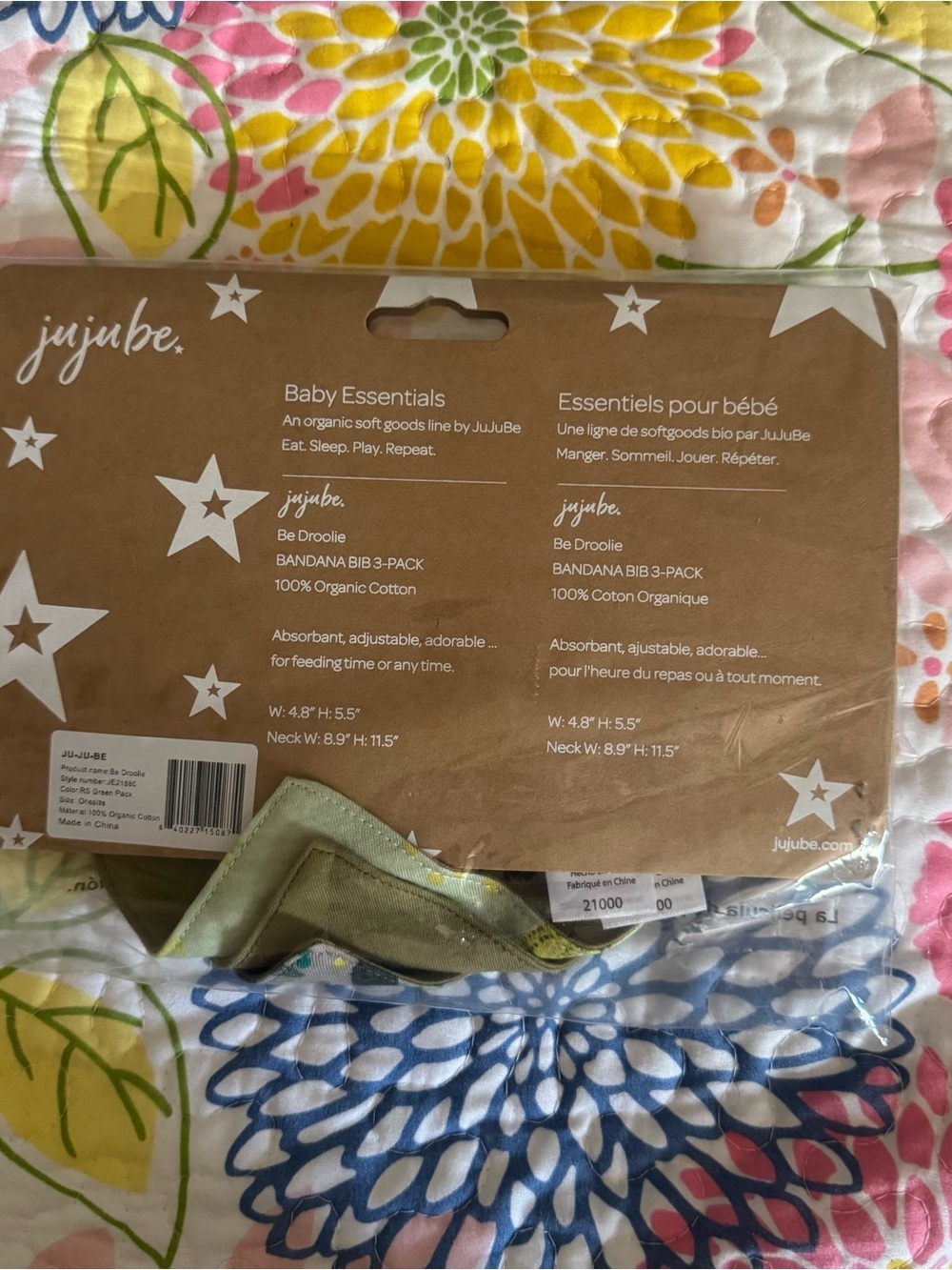 New BE DROOLIE BANDANA BIBS jujube - Picture 2 of 2